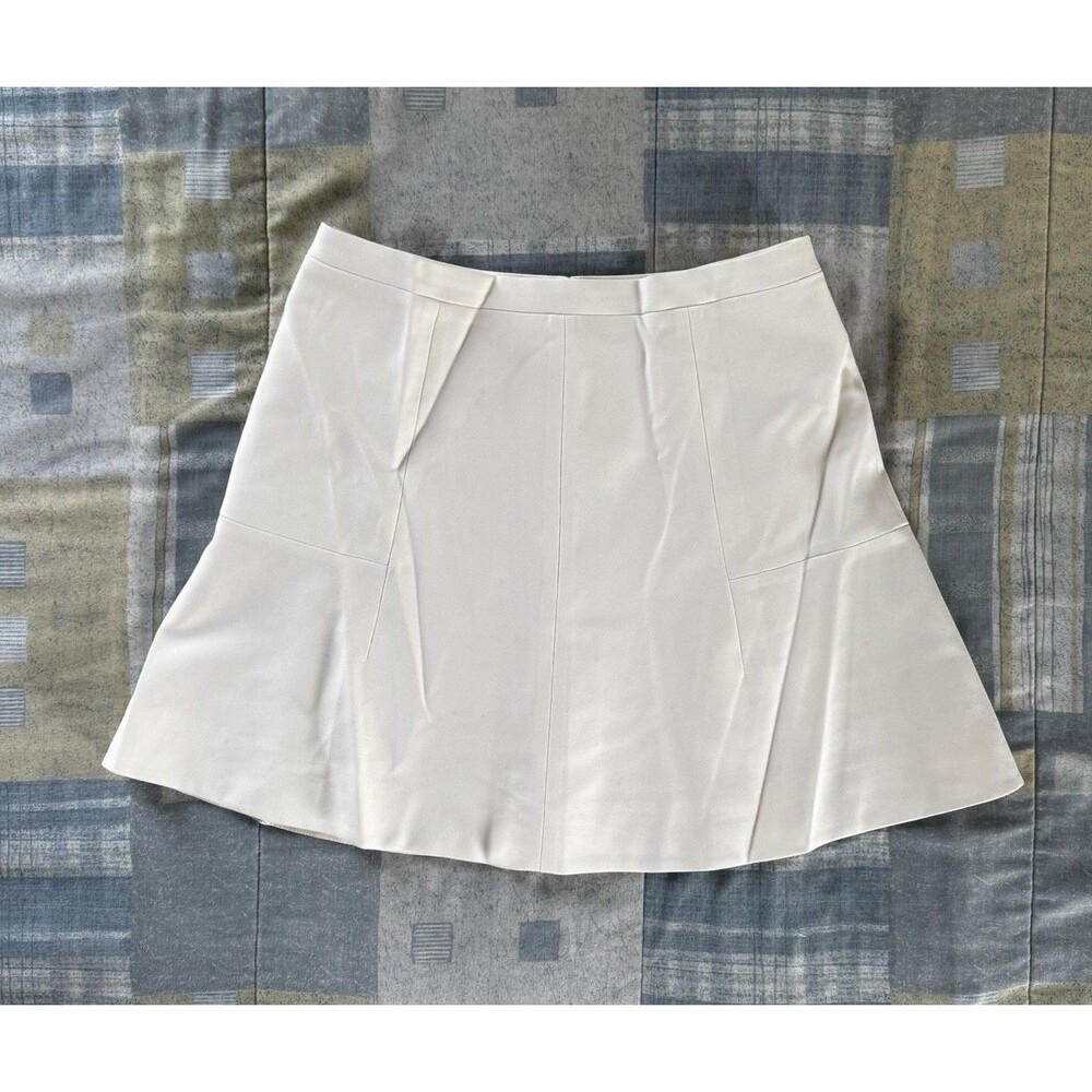 J.Crew White A-Line Mini Skirt Elegant Cut Women's Skirt Sz 6
